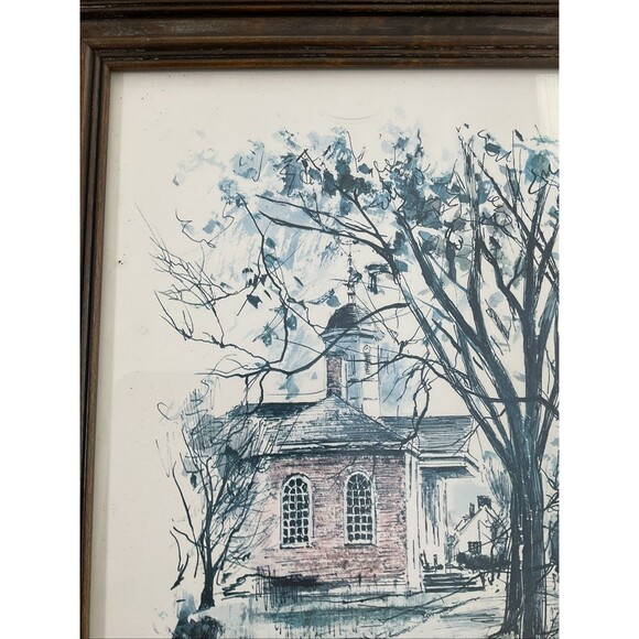 Vintage Old Courthouse - Williamsburg, John Haymson - Framed Print Picture - Picture 3 of 14